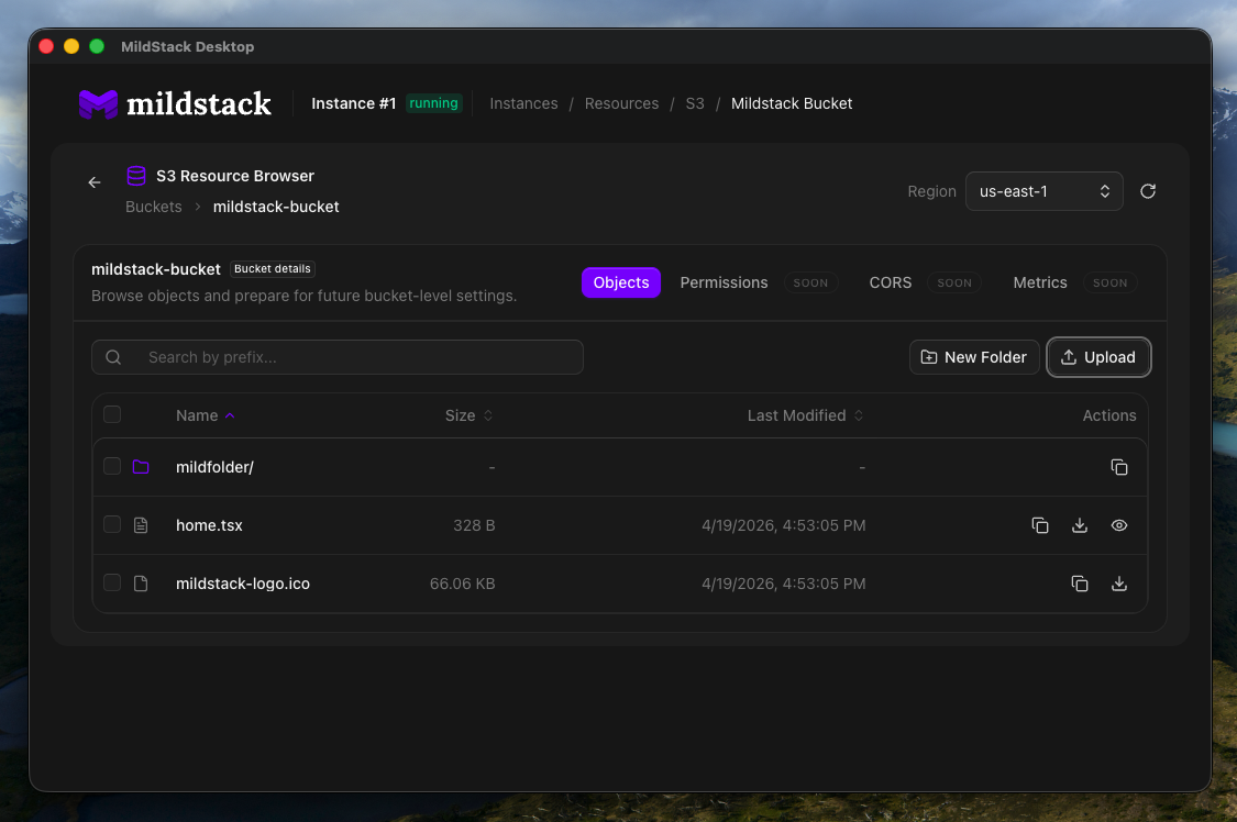 S3 Resource Browser interface